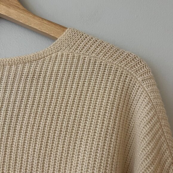 Jenni Kayne Cabin Ivory Wool Cashmere V-Neck Sweater Women's Size XS - Picture 10 of 10